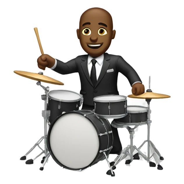 Investment banker playing drums sticker