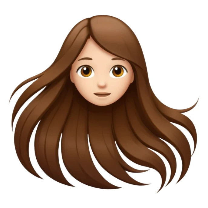 Just a long hair flowing without face only straight hair sticker