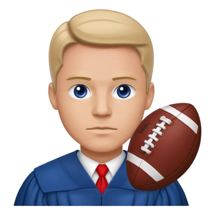 judge american football blue (#00A3E0) and red (#F9423A) sticker