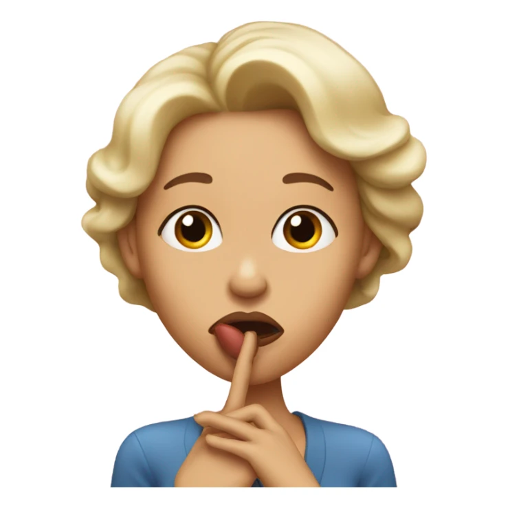 A woman blowing a kiss sticker