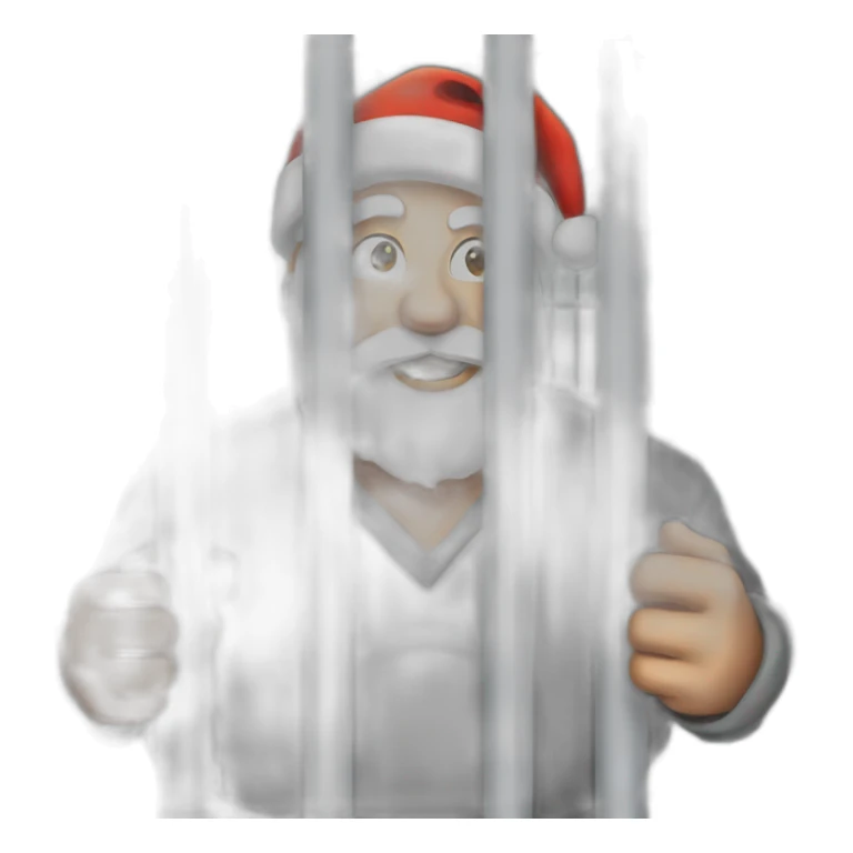 Santa in prison sticker