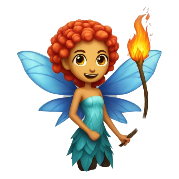 Fire fairy sticker