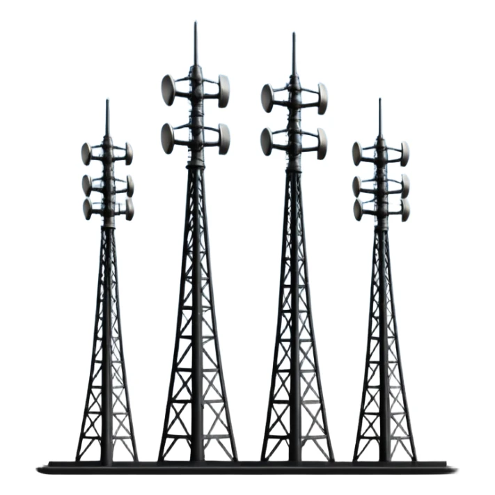 3 TORRES DE ANTENA DE ESTAÇÃO RÁDIO BASE sticker