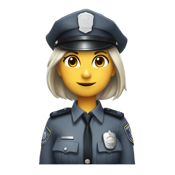 grey rabbit policegirl sticker