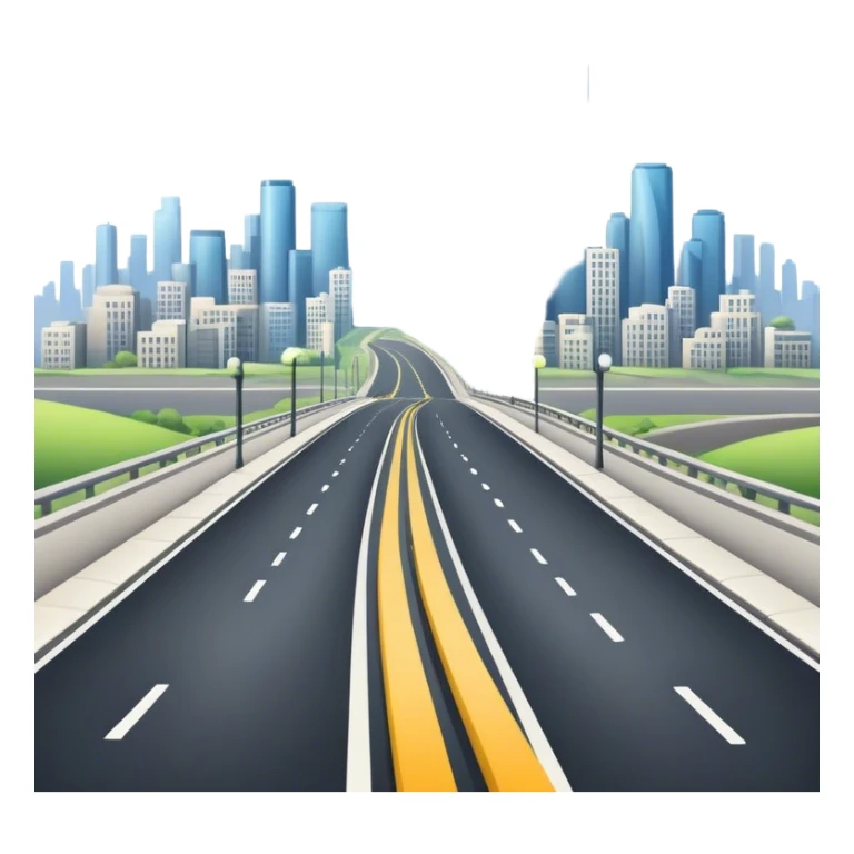 Road leading to a city sticker