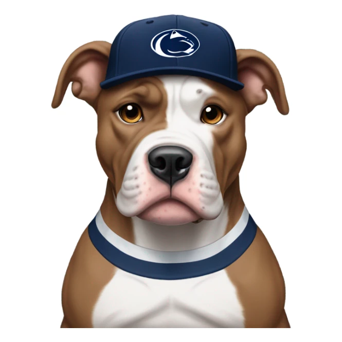 Pitbull wrestling in Penn state clothing sticker