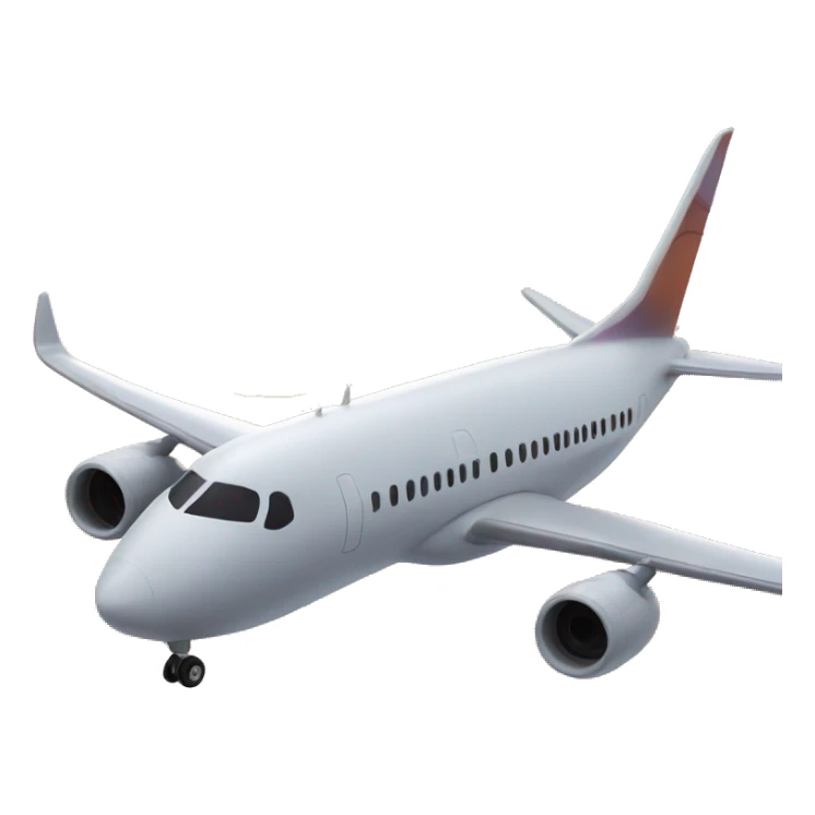 The plane against the background of the sunset sticker