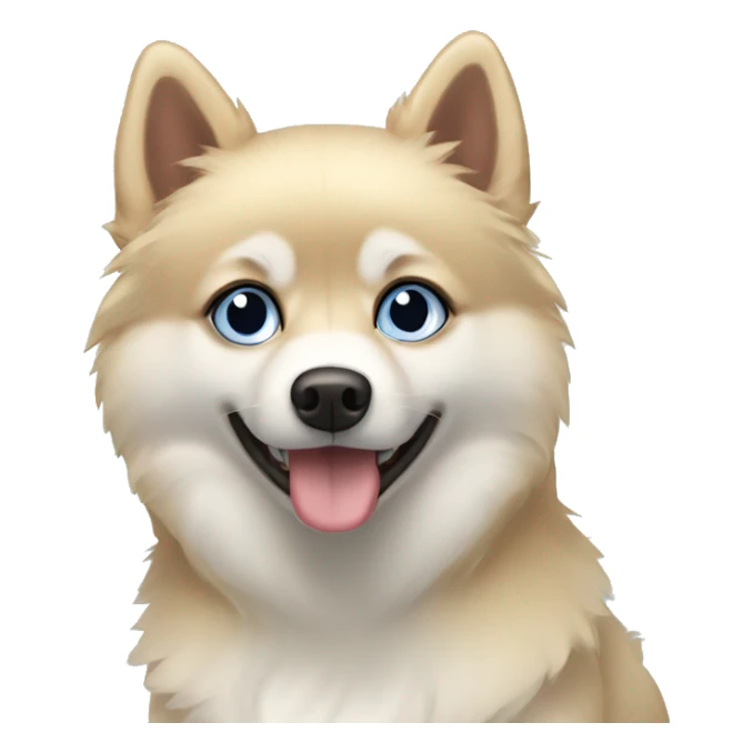 Blonde pomsky with one brown eye and one blue eye sticker