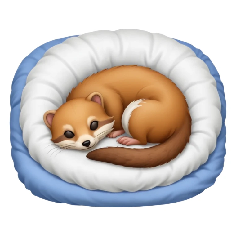 Belette endormie dans un lit sticker