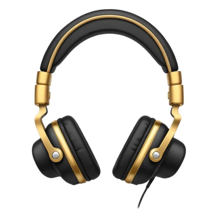 Icon of headphones with square ear pads in the Marshall style. sticker
