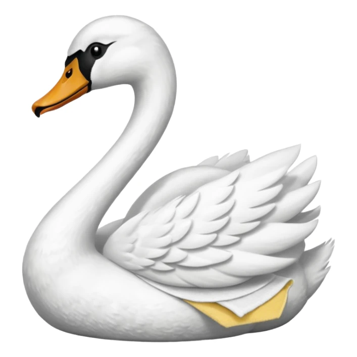 swan made with towel sticker