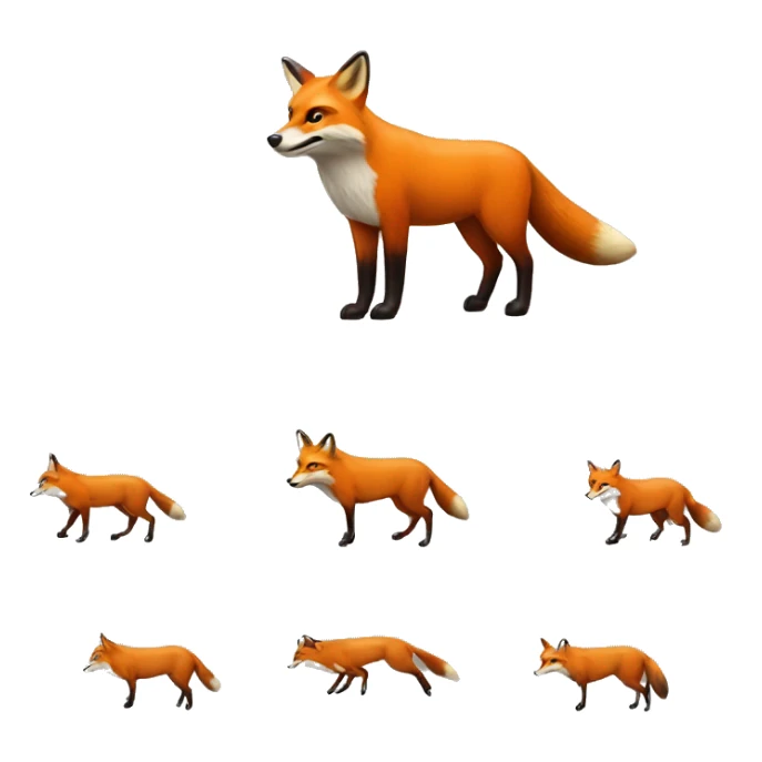 red fox on bull market sticker