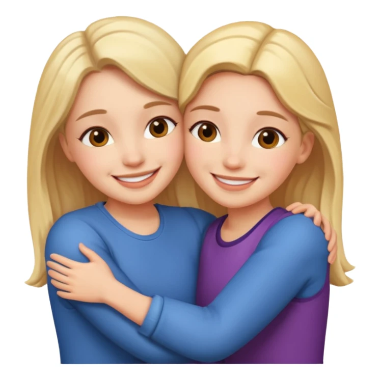 Two girl naked hug sticker