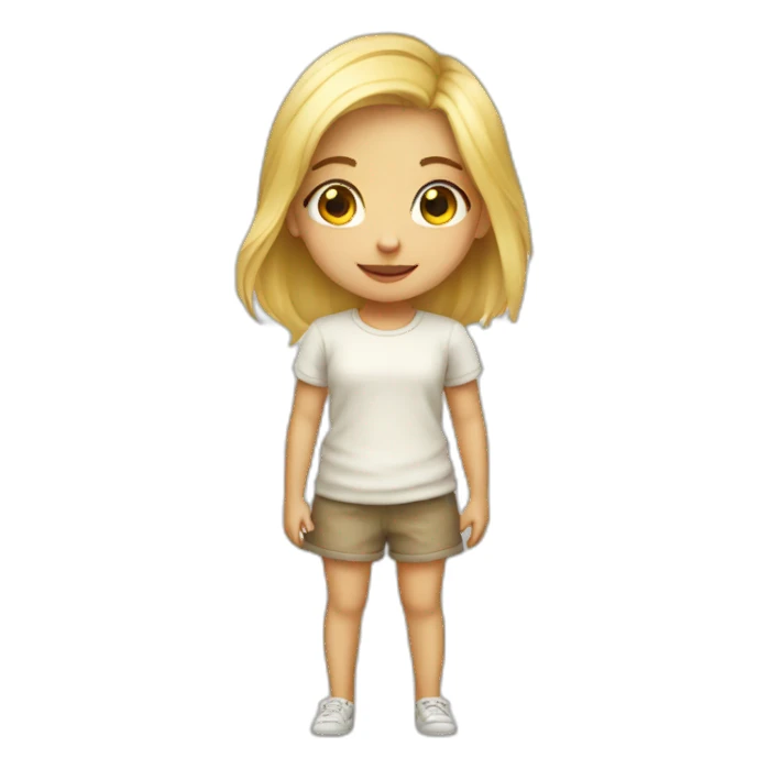 cute girl blond thin sticker