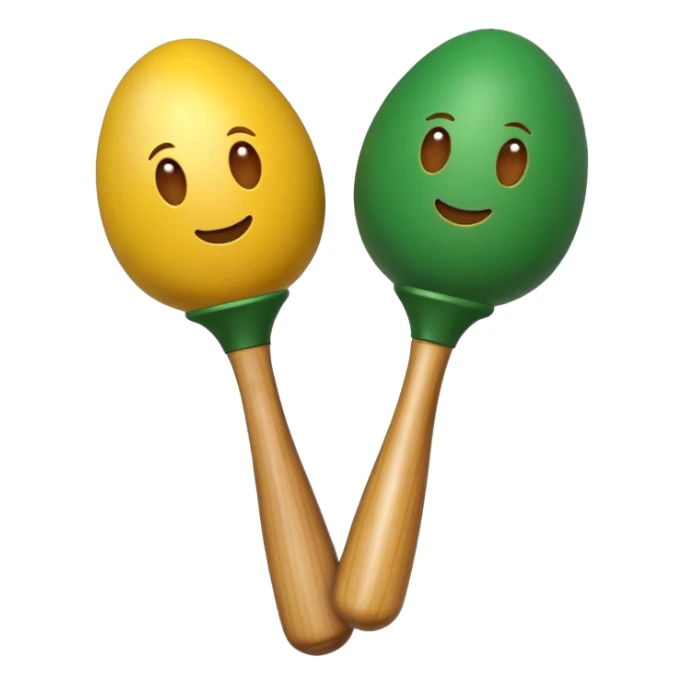 maracas amarillas y verdes sticker