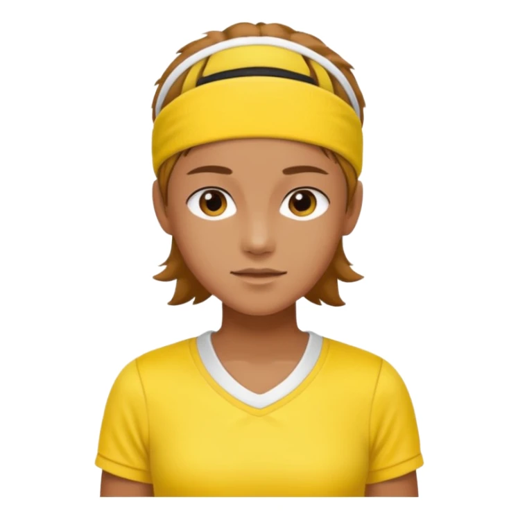 tennisplayer with sweatband, yellow color sticker