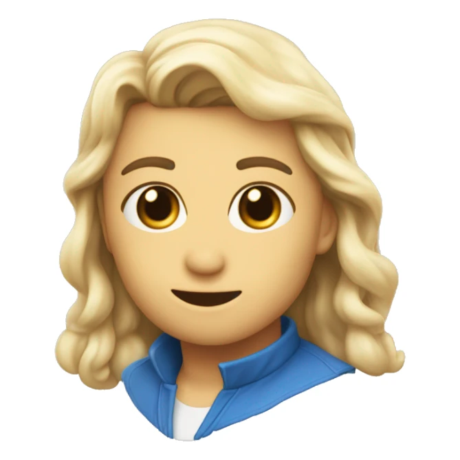 alieno blu. l’alieno ha il viso a forma di cuore. sticker