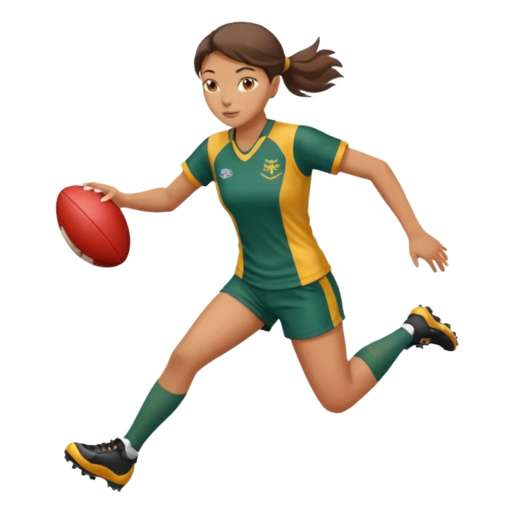 Girl playing Australian Rules Football sticker