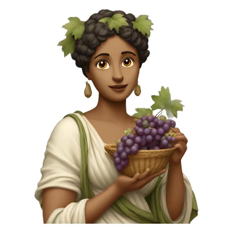 Sappho holds a bunch of grapes in her hand sticker