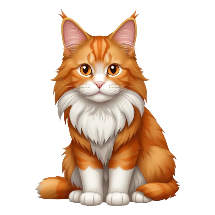 Maine Coon cat full body photo sticker