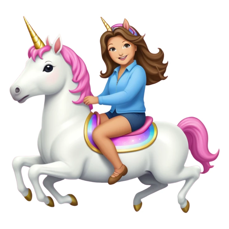 abby lee miller riding a unicorn space ship sticker