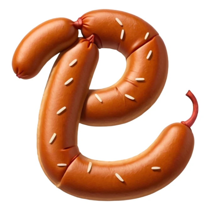 number seven made of meat sticker