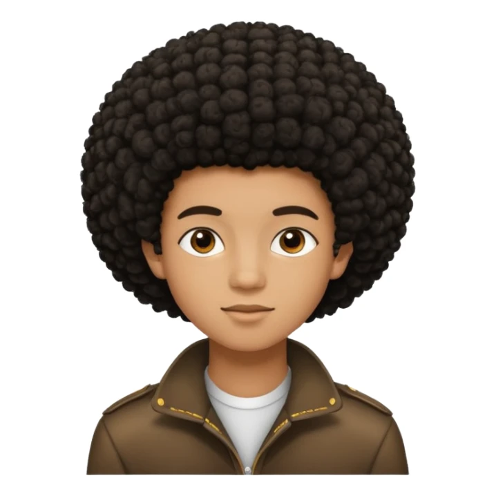 Black seventeen with a afro haircut sticker