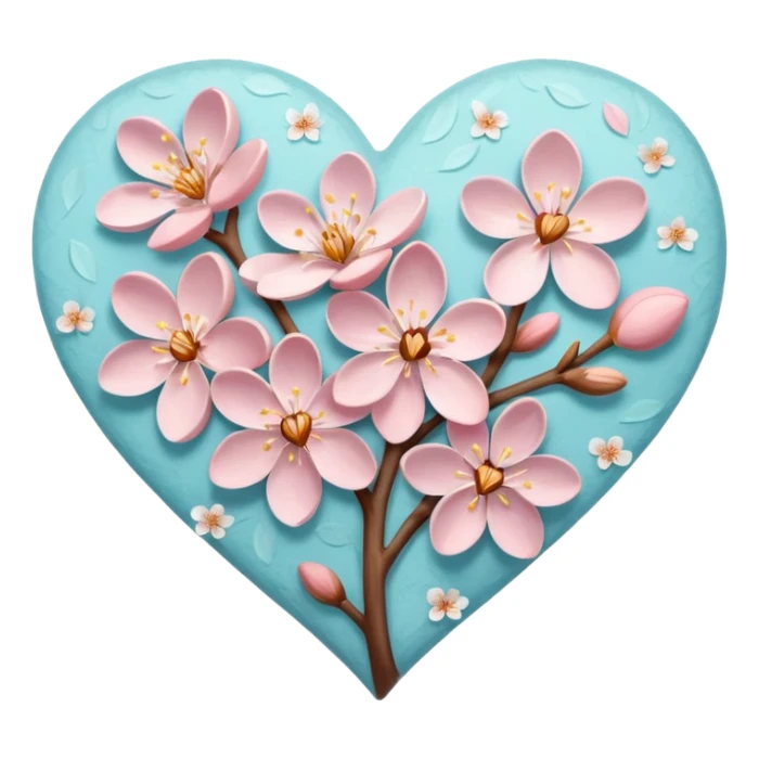 Vangogh almond blossom heart sticker