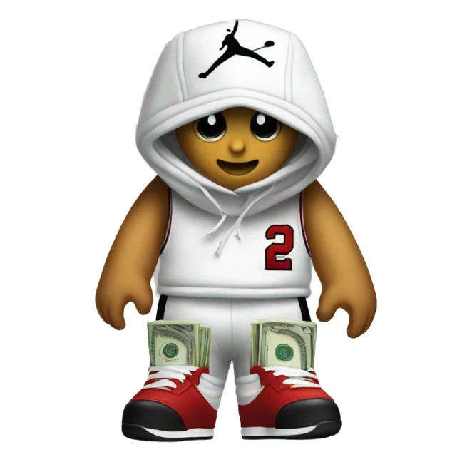 money wearing jordans 1’s sticker