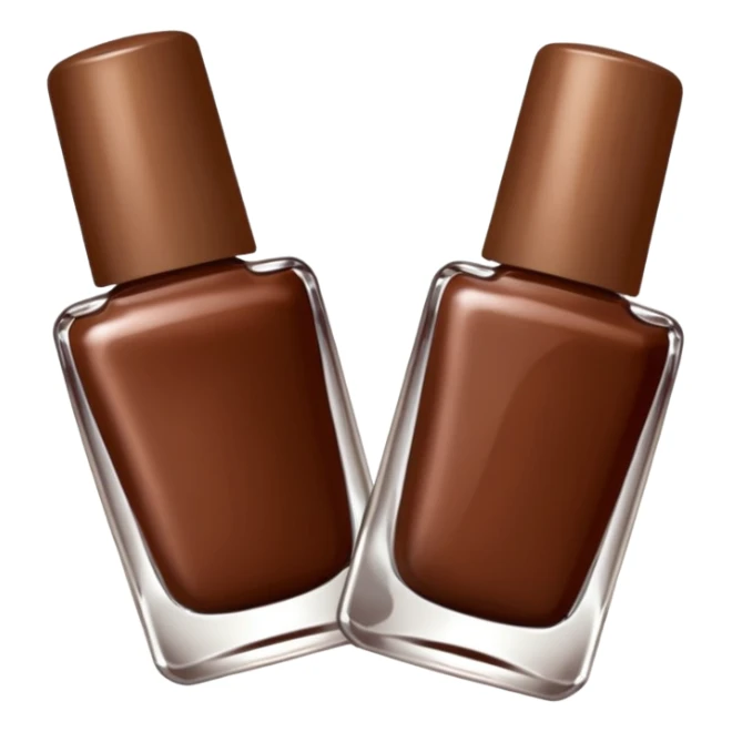 💅🏼 comme cet émoji, mais les ongles et le vernis en marron sticker