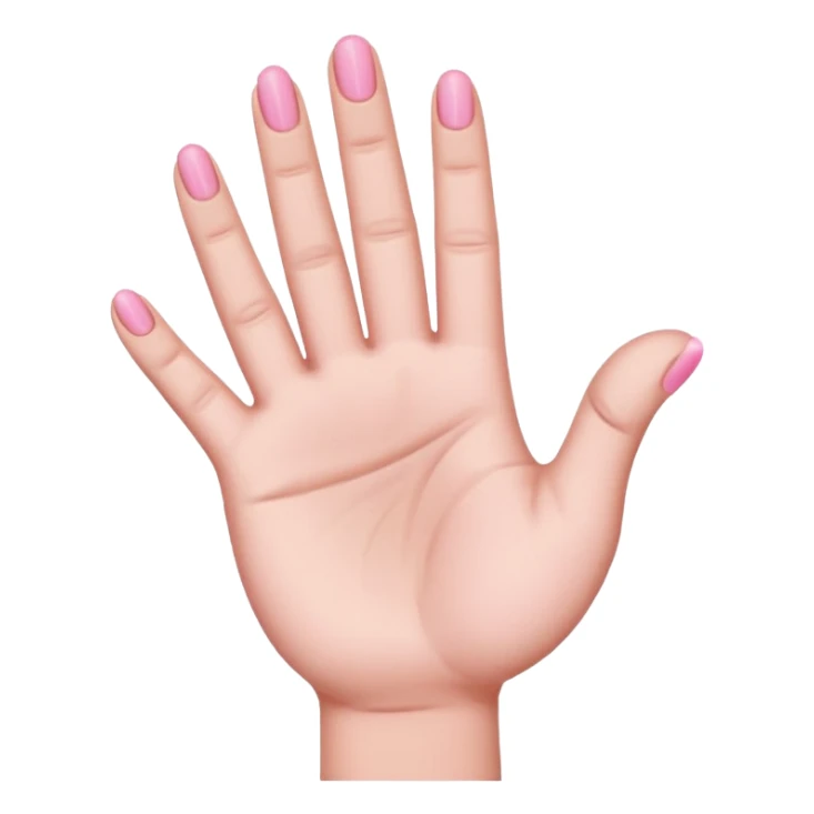 Hand emoji, palm front, only pinky up, all others folded, no thumb. sticker