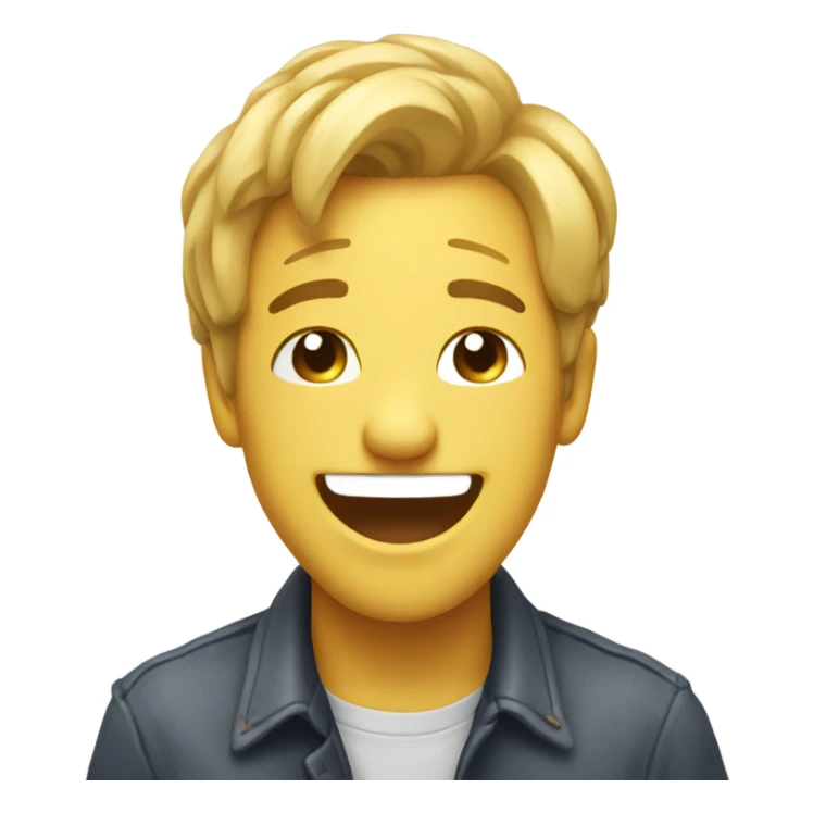 Laughing but tears are hearts sticker