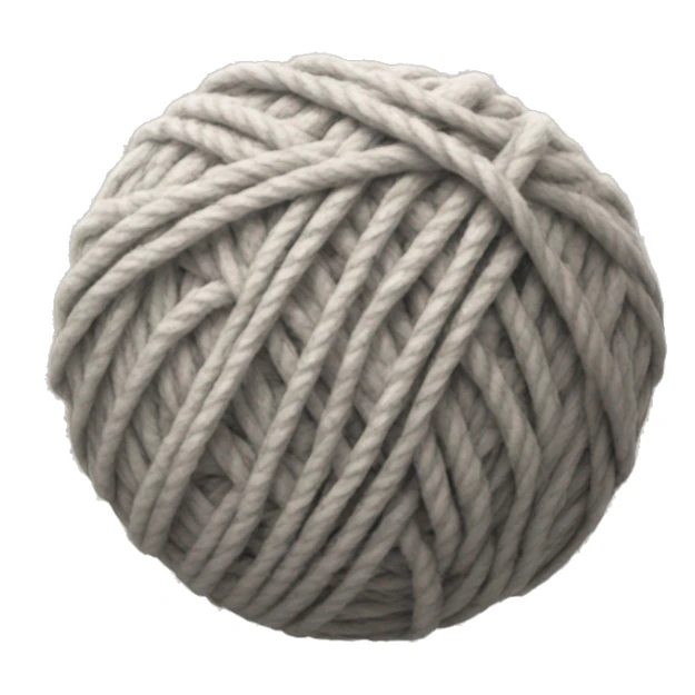 Plain Ball of yarn with a loose end sticker