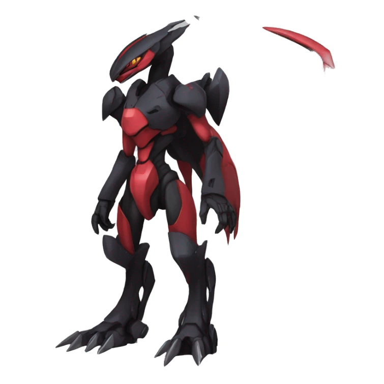  Cool Edgy Godly Futuristic Black Red Digimon-Fakemon-Genesect-Reptile full body sticker