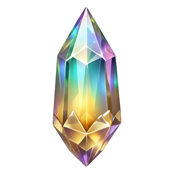 golden iridescent nebula crystal shard sticker