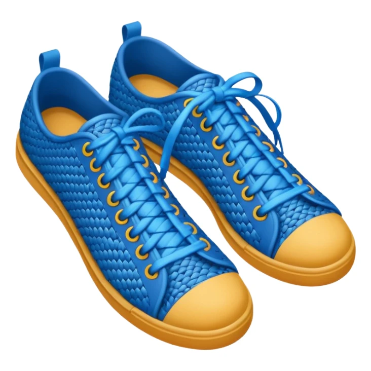 make an emoji of blue shoe laces only sticker