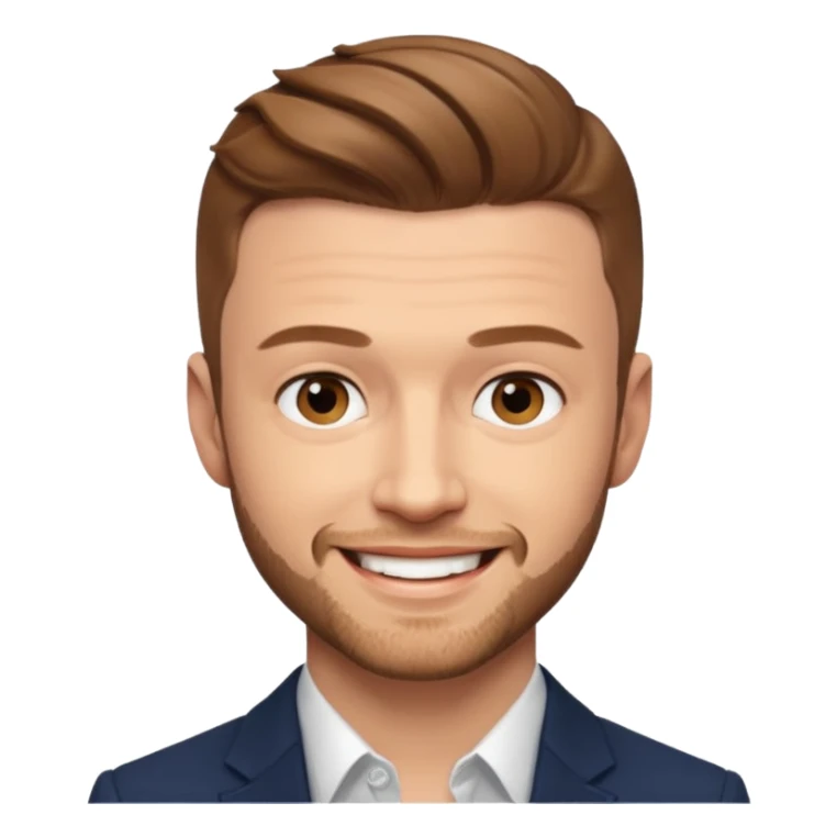 Justin Timberlake with light brown hair sticker