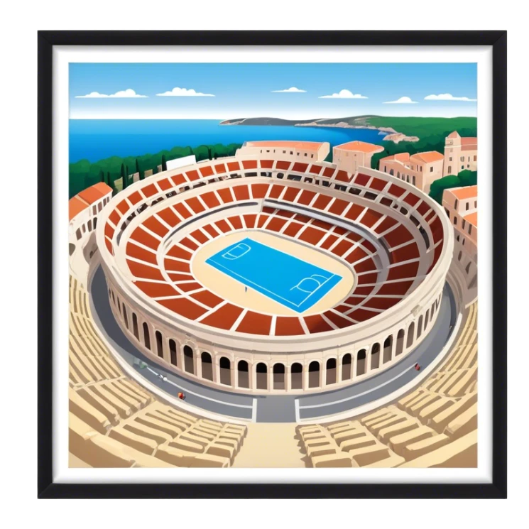 Cinematic Realistic Pula Arena, Croatia emoji sticker