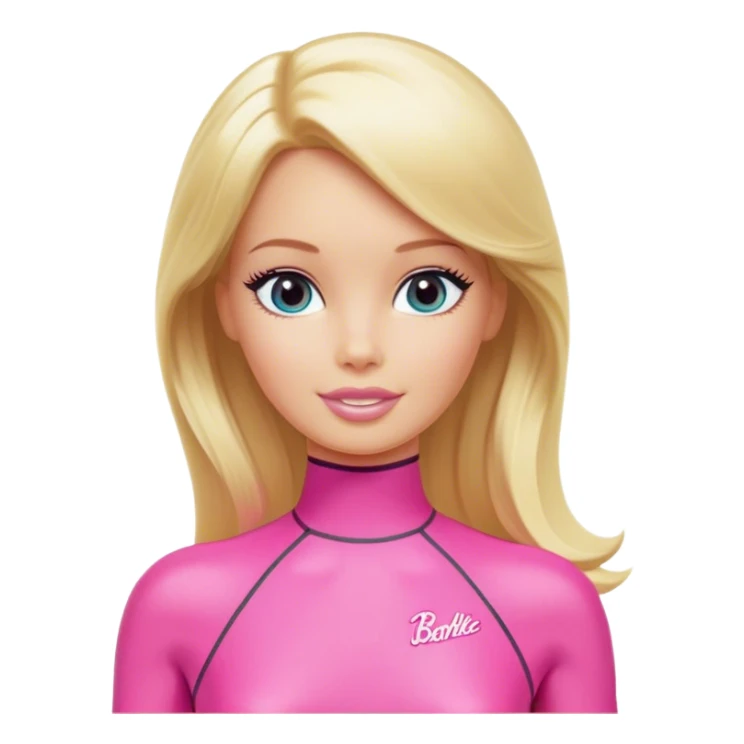 Blonde surfer Barbie, pink wetsuit sticker