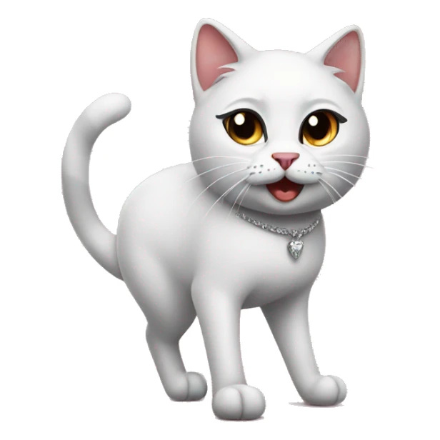 sassy cat wearing high heels sticker