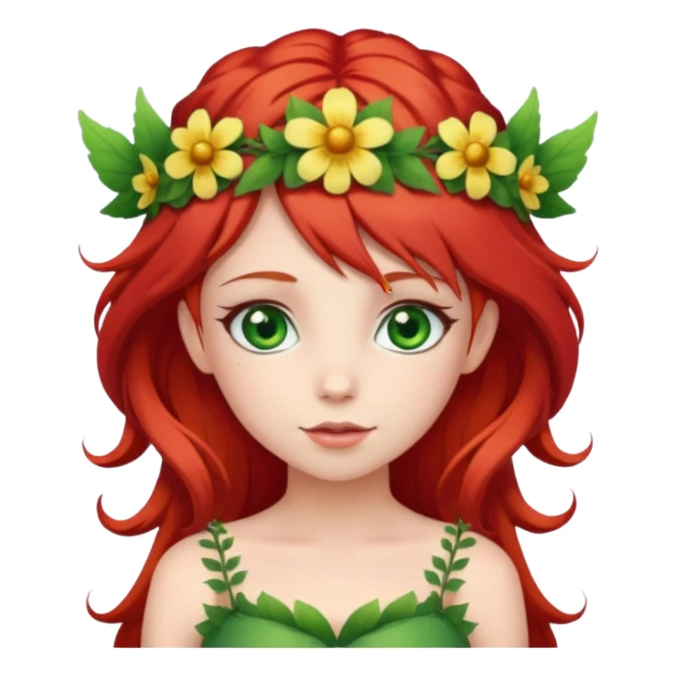 Fairy girl red hair sticker