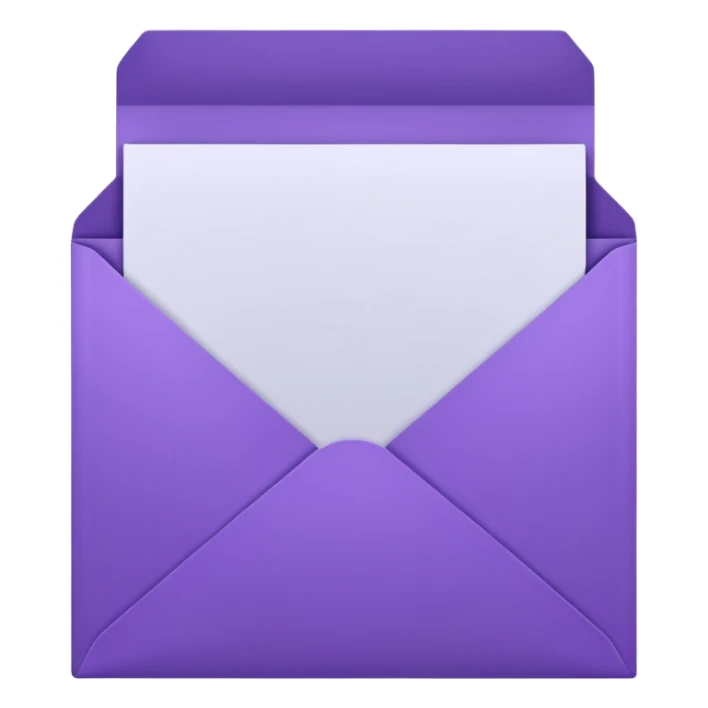 purple empty letter sticker
