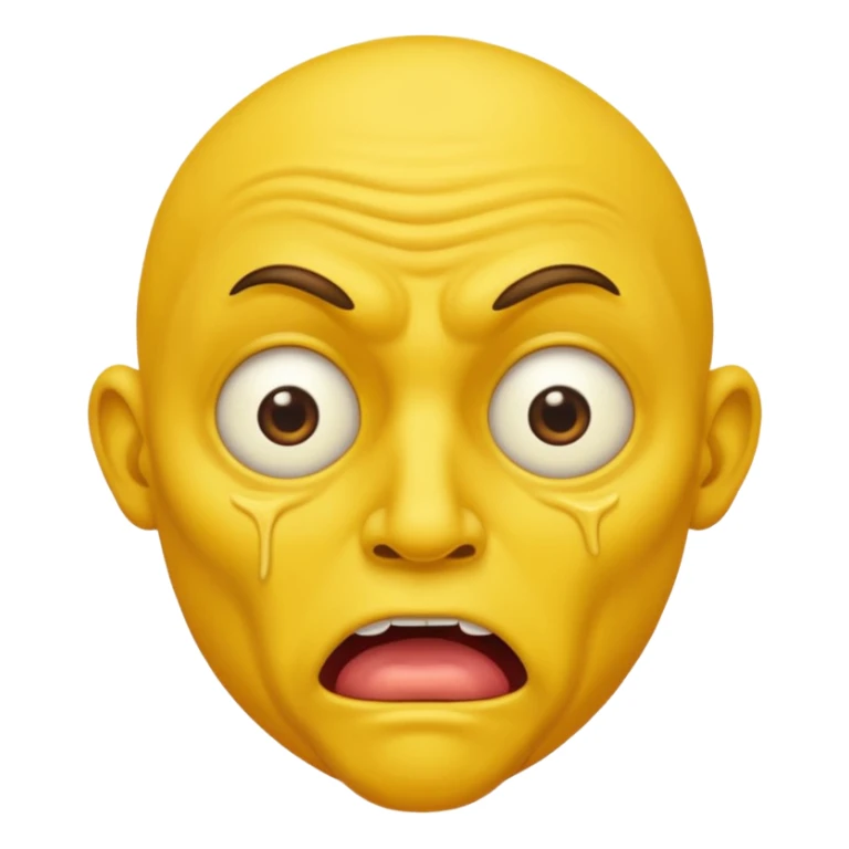 Bog eyed yellow man drooling like a moron sticker