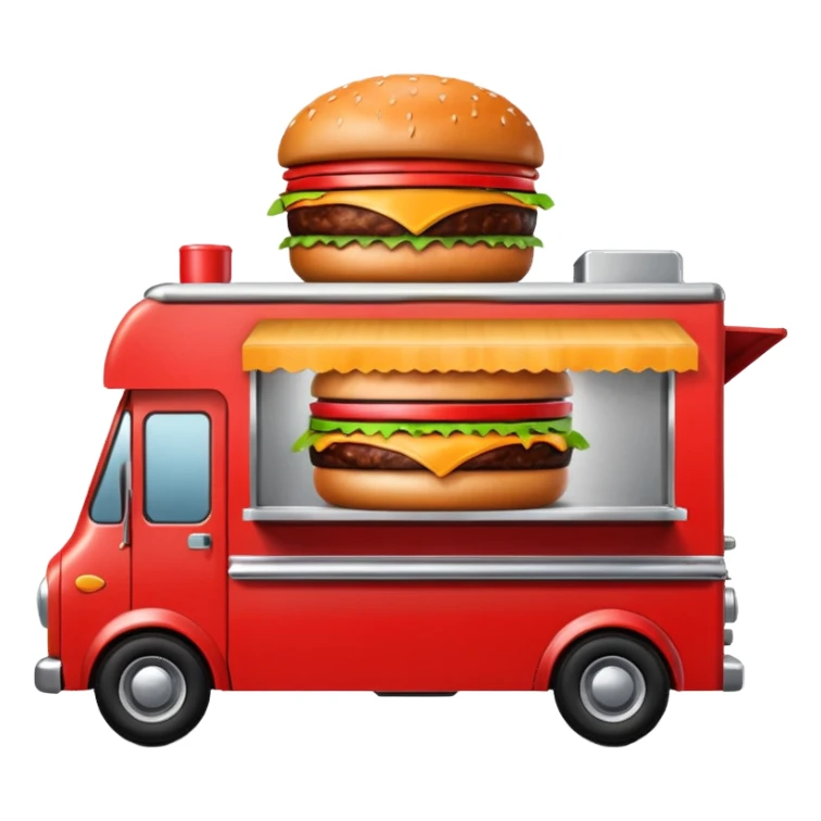 burger food truck sticker