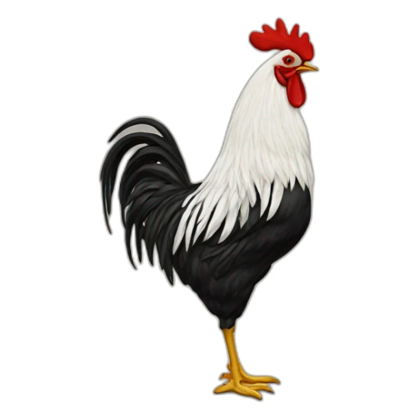 A COCKEREL IN AN EMBROIDERED SHIRT sticker