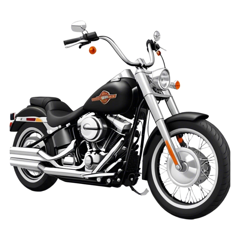 Harley-Davidson Cruiser - Harley-Davidson Softail (Model Year: 2021) (Iconic colour: Black) sticker
