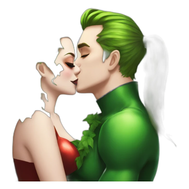 Poison ivy kiss Harley quinn sticker