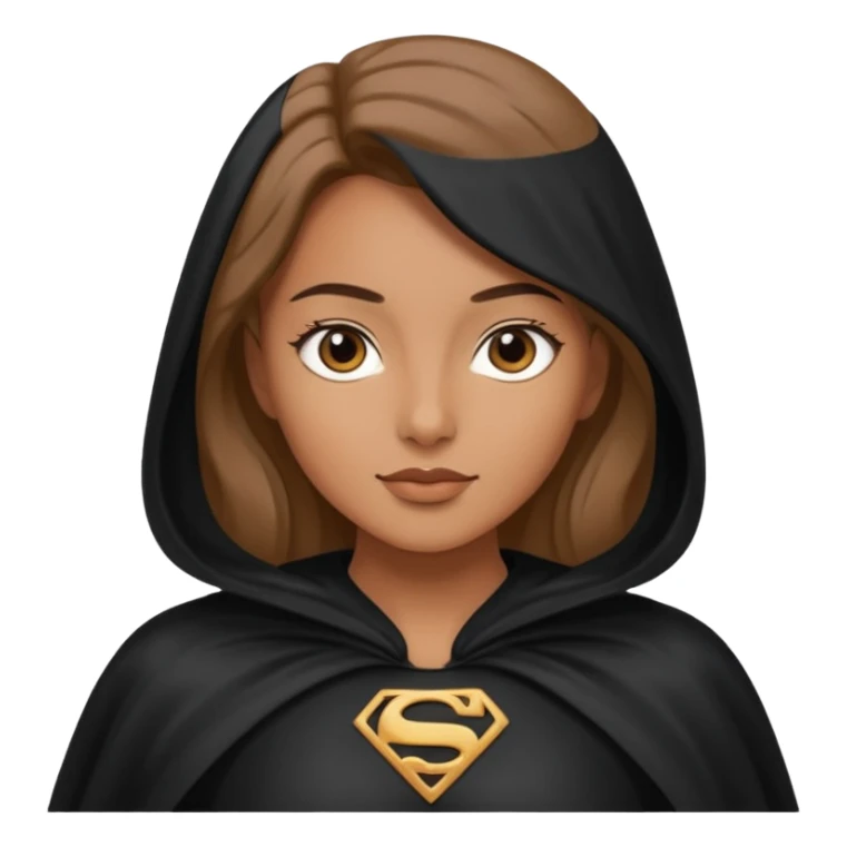 woman black cape sticker