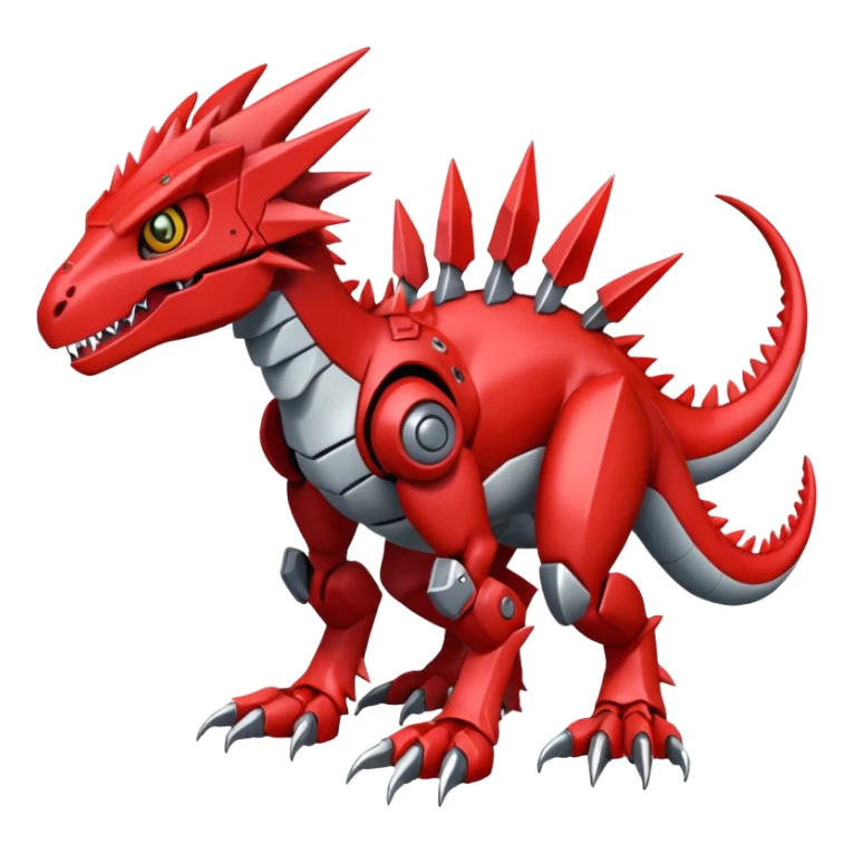  Cool Digimon-Fakemon-Guilmon-Velociraptor-Dragon-Mecha full body sticker