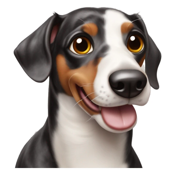 Sausage dog Merle with heterocromia eyes sticker